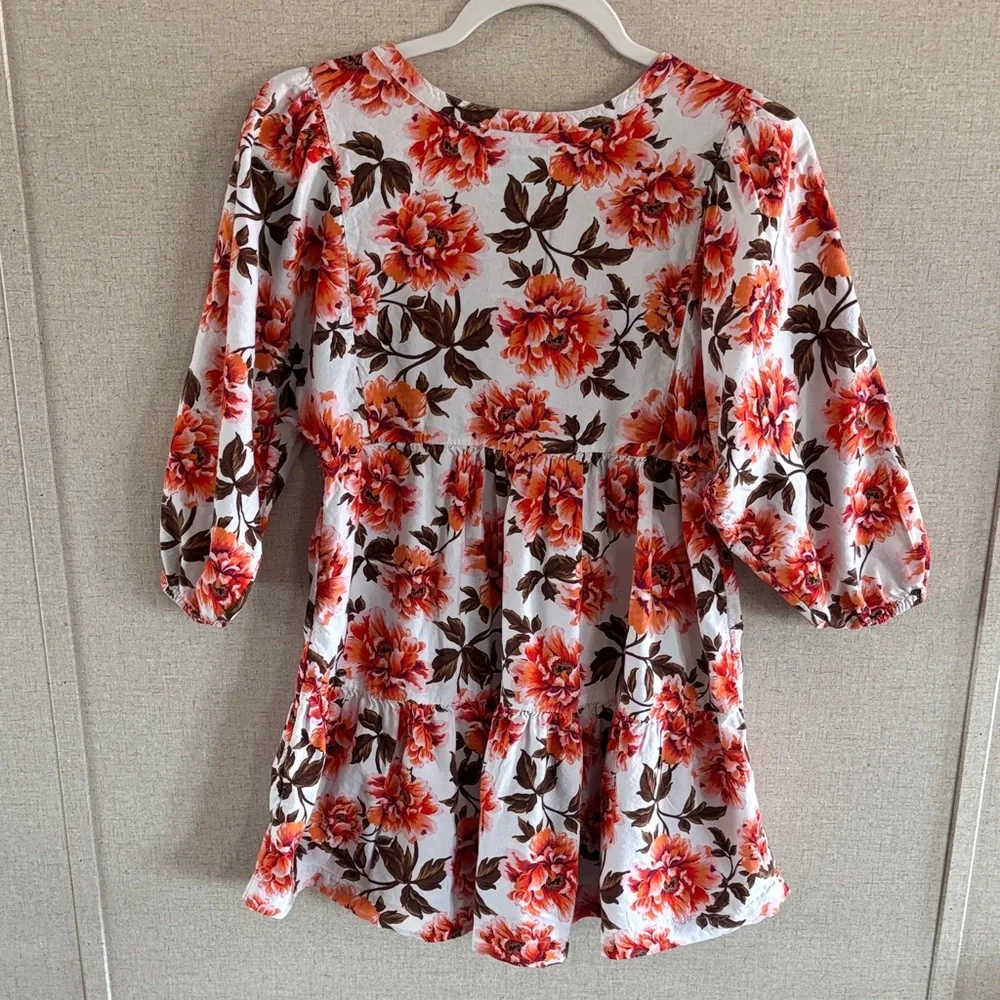 Old Navy Girls Floral Dress Sz L 10/12 Tiered Cottagecore Farmhouse Boho